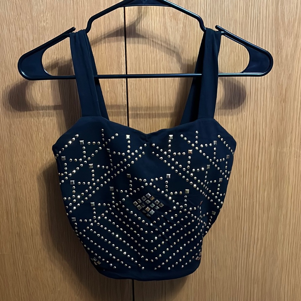 Bongo bedazzled crop top